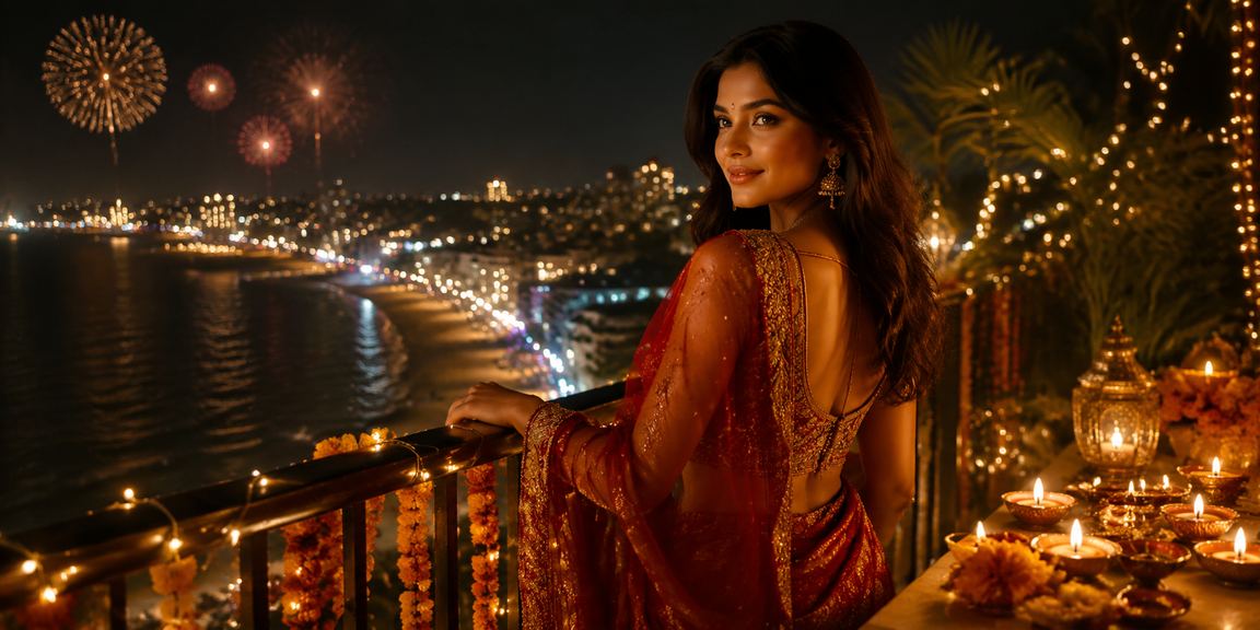 Diwali festival celebration with casino slot machines